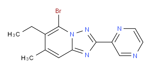 2-{5-bromo-6-ethyl-7-methyl-[1,2,4]triazolo[1,5-a]pyridin-2-yl}pyrazine