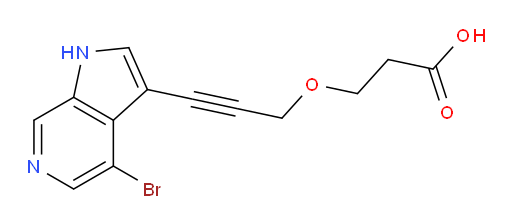 3-[(3-{4-bromo-1H-pyrrolo[2,3-c]pyridin-3-yl}prop-2-yn-1-yl)oxy]propanoic acid