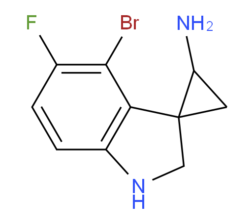 4'-bromo-5'-fluoro-1',2'-dihydrospiro[cyclopropane-1,3'-indole]-3-amine