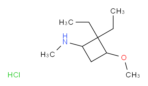 2,2-diethyl-3-methoxy-N-methylcyclobutan-1-amine hydrochloride