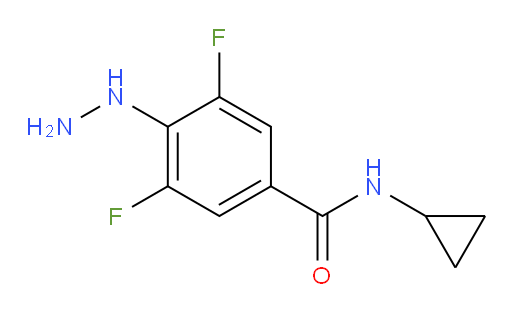 N-cyclopropyl-3,5-difluoro-4-hydrazinylbenzamide