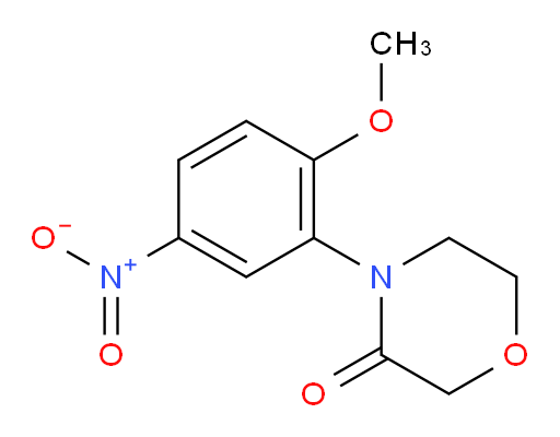 4-(2-methoxy-5-nitrophenyl)morpholin-3-one