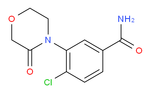 4-chloro-3-(3-oxomorpholin-4-yl)benzamide
