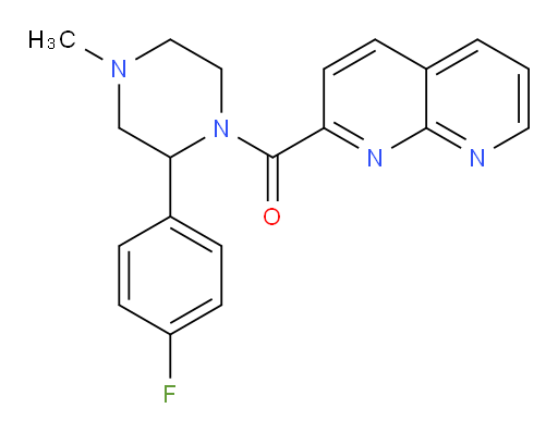 (2-(4-fluorophenyl)-4-methylpiperazin-1-yl)(1,8-naphthyridin-2-yl)methanone