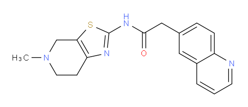N-(5-methyl-4,5,6,7-tetrahydrothiazolo[5,4-c]pyridin-2-yl)-2-(quinolin-6-yl)acetamide