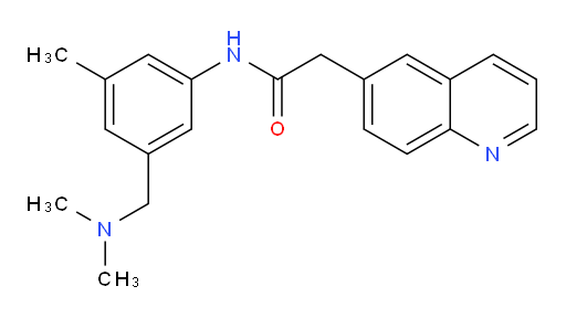 N-(3-((dimethylamino)methyl)-5-methylphenyl)-2-(quinolin-6-yl)acetamide