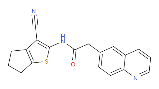 N-(3-cyano-5,6-dihydro-4H-cyclopenta[b]thiophen-2-yl)-2-(quinolin-6-yl)acetamide