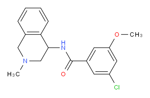 3-chloro-5-methoxy-N-(2-methyl-1,2,3,4-tetrahydroisoquinolin-4-yl)benzamide