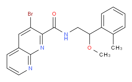 3-bromo-N-(2-methoxy-2-(o-tolyl)ethyl)-1,8-naphthyridine-2-carboxamide