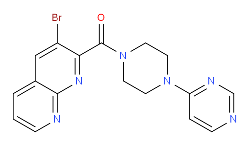 (3-bromo-1,8-naphthyridin-2-yl)(4-(pyrimidin-4-yl)piperazin-1-yl)methanone