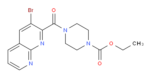 ethyl 4-(3-bromo-1,8-naphthyridine-2-carbonyl)piperazine-1-carboxylate