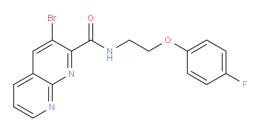 3-bromo-N-(2-(4-fluorophenoxy)ethyl)-1,8-naphthyridine-2-carboxamide