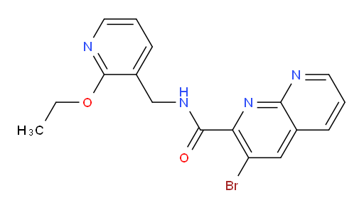 3-bromo-N-((2-ethoxypyridin-3-yl)methyl)-1,8-naphthyridine-2-carboxamide