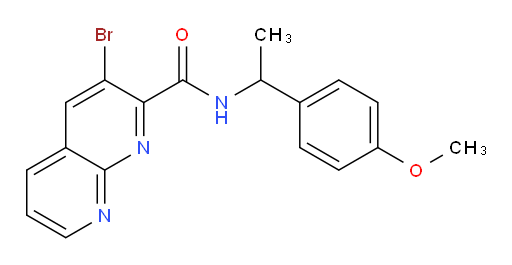 3-bromo-N-(1-(4-methoxyphenyl)ethyl)-1,8-naphthyridine-2-carboxamide