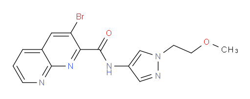 3-bromo-N-(1-(2-methoxyethyl)-1H-pyrazol-4-yl)-1,8-naphthyridine-2-carboxamide