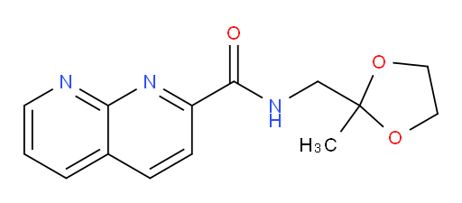 N-((2-methyl-1,3-dioxolan-2-yl)methyl)-1,8-naphthyridine-2-carboxamide