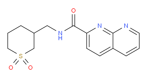 N-((1,1-dioxidotetrahydro-2H-thiopyran-3-yl)methyl)-1,8-naphthyridine-2-carboxamide