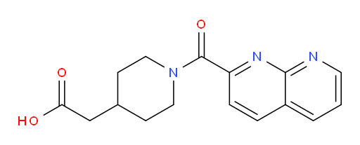 2-(1-(1,8-naphthyridine-2-carbonyl)piperidin-4-yl)acetic acid
