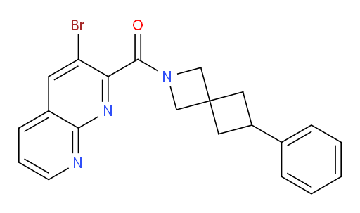 (3-bromo-1,8-naphthyridin-2-yl)(6-phenyl-2-azaspiro[3.3]heptan-2-yl)methanone