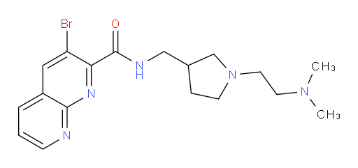 3-bromo-N-((1-(2-(dimethylamino)ethyl)pyrrolidin-3-yl)methyl)-1,8-naphthyridine-2-carboxamide