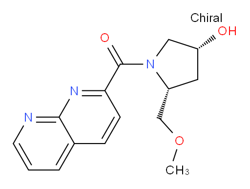 ((2R,4R)-4-hydroxy-2-(methoxymethyl)pyrrolidin-1-yl)(1,8-naphthyridin-2-yl)methanone