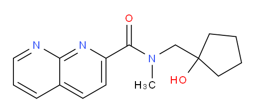 N-((1-hydroxycyclopentyl)methyl)-N-methyl-1,8-naphthyridine-2-carboxamide