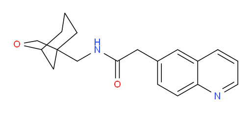 N-(6-oxabicyclo[3.2.1]octan-1-ylmethyl)-2-(quinolin-6-yl)acetamide