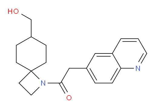 1-(7-(hydroxymethyl)-1-azaspiro[3.5]nonan-1-yl)-2-(quinolin-6-yl)ethanone