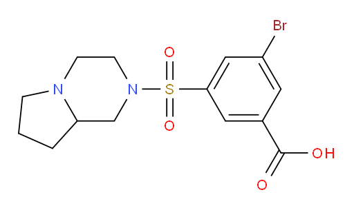 3-bromo-5-((hexahydropyrrolo[1,2-a]pyrazin-2(1H)-yl)sulfonyl)benzoic acid