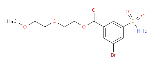 2-(2-methoxyethoxy)ethyl 3-bromo-5-sulfamoylbenzoate
