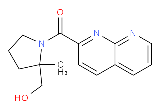 (2-(hydroxymethyl)-2-methylpyrrolidin-1-yl)(1,8-naphthyridin-2-yl)methanone