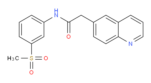 N-(3-(methylsulfonyl)phenyl)-2-(quinolin-6-yl)acetamide