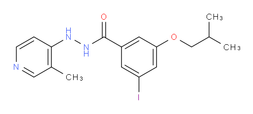 3-iodo-5-isobutoxy-N'-(3-methylpyridin-4-yl)benzohydrazide