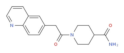 1-(2-(quinolin-6-yl)acetyl)piperidine-4-carboxamide