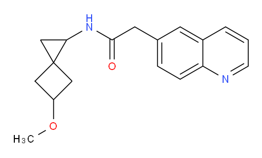 N-(5-methoxyspiro[2.3]hexan-1-yl)-2-(quinolin-6-yl)acetamide