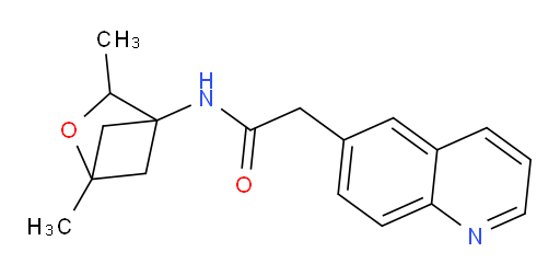 N-(1,3-dimethyl-2-oxabicyclo[2.1.1]hexan-4-yl)-2-(quinolin-6-yl)acetamide