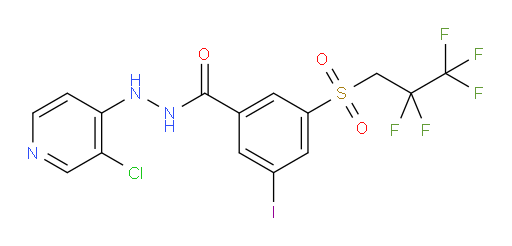 N'-(3-chloropyridin-4-yl)-3-iodo-5-((2,2,3,3,3-pentafluoropropyl)sulfonyl)benzohydrazide