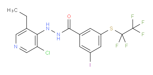 N'-(3-chloro-5-ethylpyridin-4-yl)-3-iodo-5-((perfluoroethyl)thio)benzohydrazide