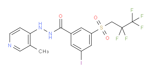 3-iodo-N'-(3-methylpyridin-4-yl)-5-((2,2,3,3,3-pentafluoropropyl)sulfonyl)benzohydrazide