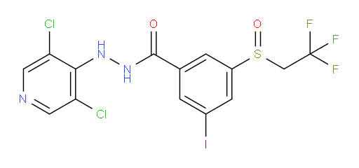 N'-(3,5-dichloropyridin-4-yl)-3-iodo-5-((2,2,2-trifluoroethyl)sulfinyl)benzohydrazide