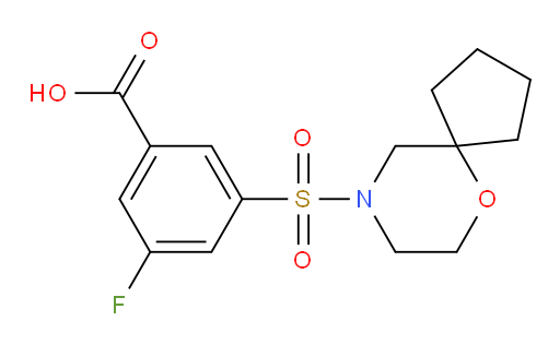 3-(6-oxa-9-azaspiro[4.5]decan-9-ylsulfonyl)-5-fluorobenzoic acid