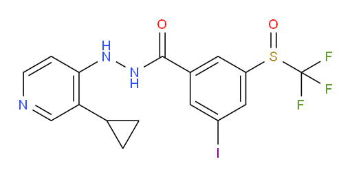 N'-(3-cyclopropylpyridin-4-yl)-3-iodo-5-((trifluoromethyl)sulfinyl)benzohydrazide