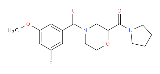 (4-(3-fluoro-5-methoxybenzoyl)morpholin-2-yl)(pyrrolidin-1-yl)methanone