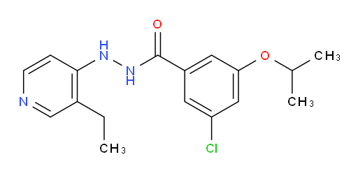 3-chloro-N'-(3-ethylpyridin-4-yl)-5-isopropoxybenzohydrazide