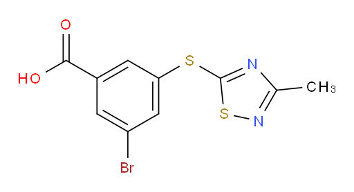 3-bromo-5-((3-methyl-1,2,4-thiadiazol-5-yl)thio)benzoic acid