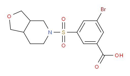 3-bromo-5-((hexahydrofuro[3,4-c]pyridin-5(3H)-yl)sulfonyl)benzoic acid