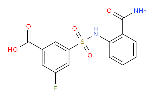 3-(N-(2-carbamoylphenyl)sulfamoyl)-5-fluorobenzoic acid