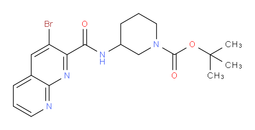 tert-butyl 3-(3-bromo-1,8-naphthyridine-2-carboxamido)piperidine-1-carboxylate