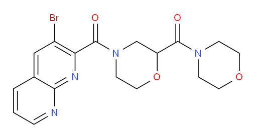 (3-bromo-1,8-naphthyridin-2-yl)(2-(morpholine-4-carbonyl)morpholino)methanone