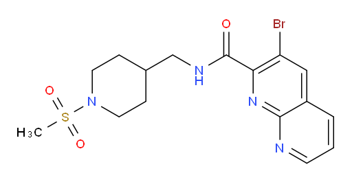 3-bromo-N-((1-(methylsulfonyl)piperidin-4-yl)methyl)-1,8-naphthyridine-2-carboxamide